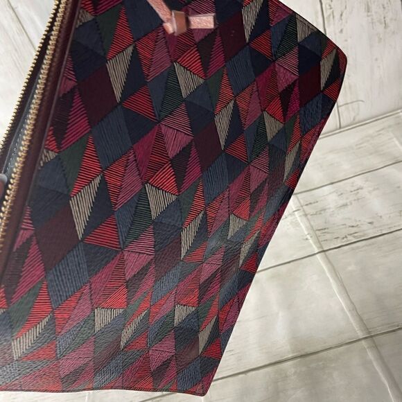 Fossil Clutch Bag Multicolor Leather 11 by 7.5 inches - Picture 10 of 12